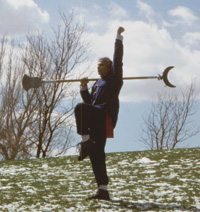 Buddha Zhen with self-made Monk Spade 1996