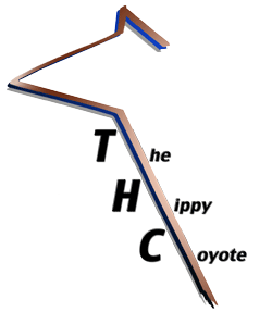 THC logo of The Hippy Coyote