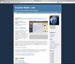 screenshot of web blog